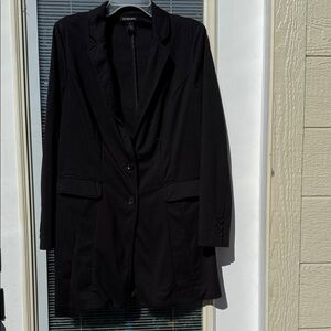 Lane Bryant Women's Black Long Blazer